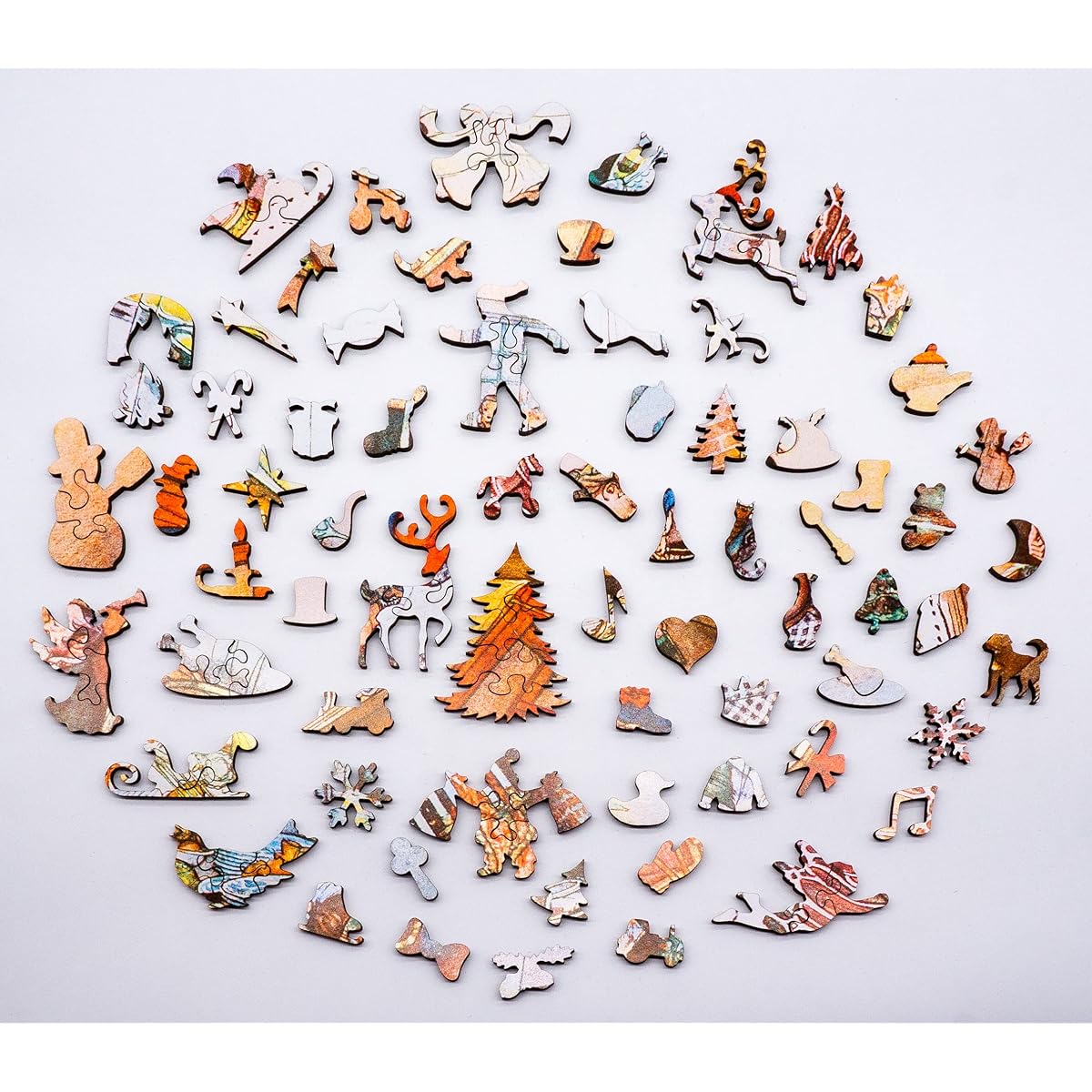 Nautilus Puzzles Christmas Wooden Jigsaw Puzzle for Adults Christmas Eve 525 Unique Wooden Pieces Made in the USA