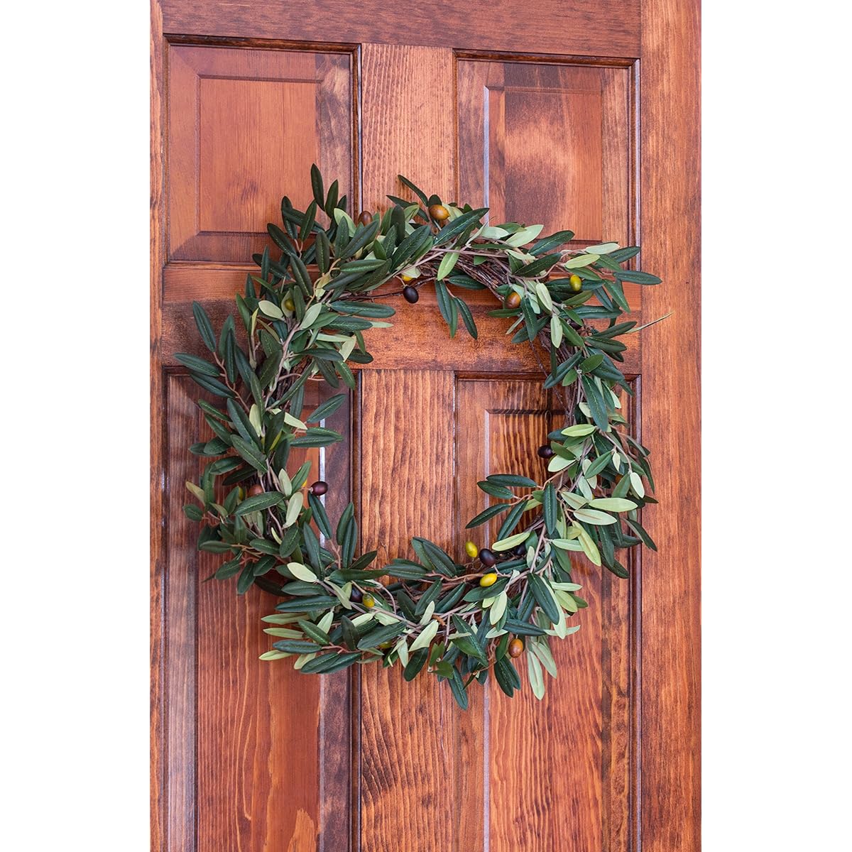 Nearly Natural Olive Wreath 20 inch Green