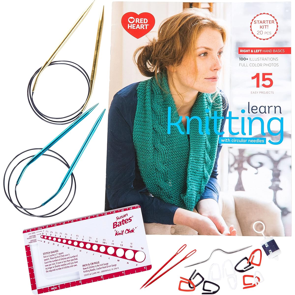 Red Heart Knitting Kit Knitting Learning Set