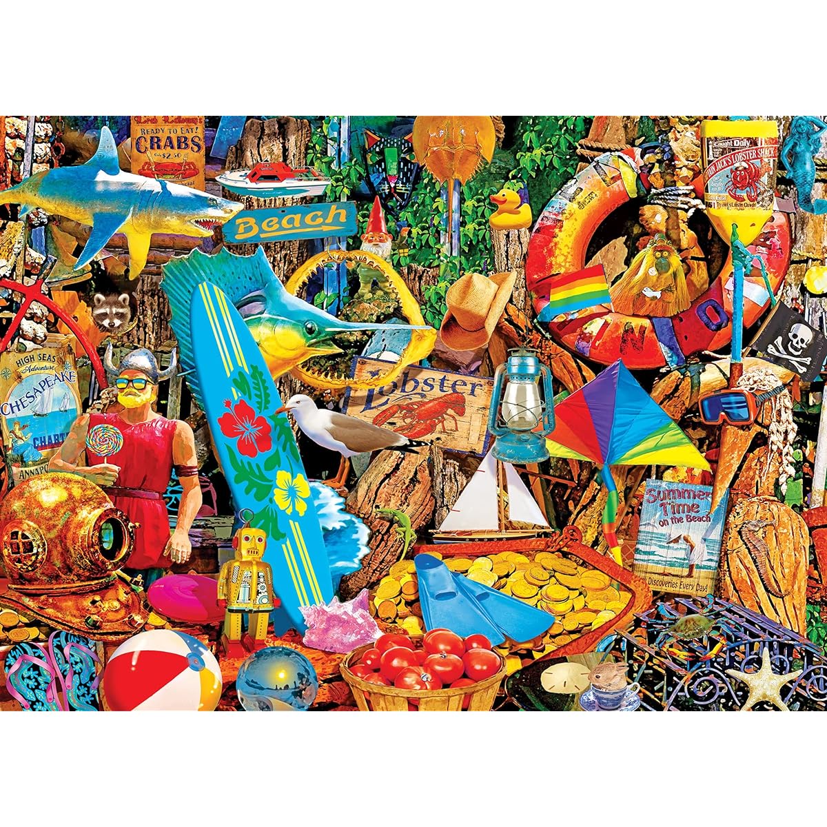 MasterPieces Flashback - Beach Time Flea Market Jigsaw Puzzle 1000 Piece