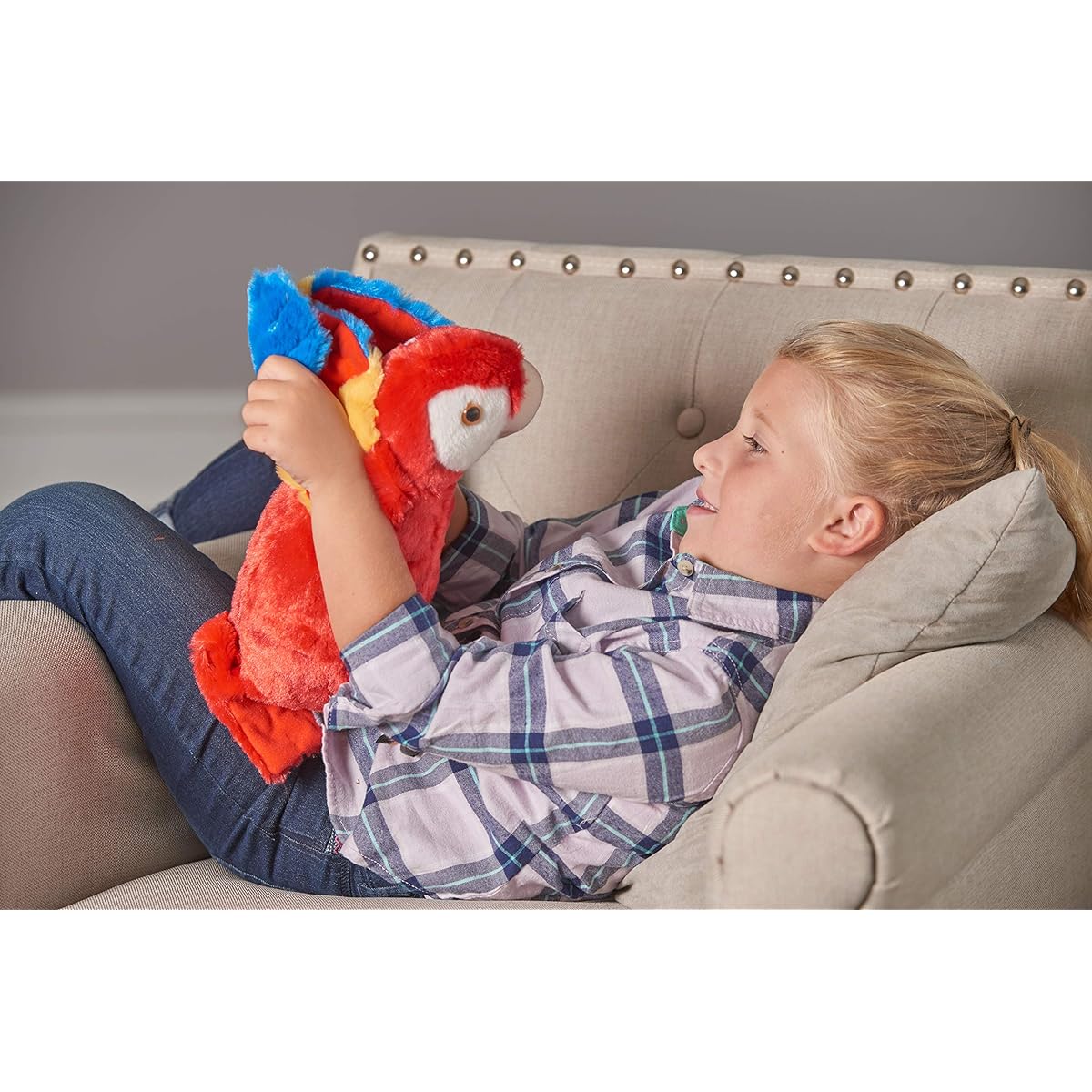Wild Republic Macaw Plush Toy, Realistic Bird, Soft to the Touch, 12" W25 x D29 x H26cm 12249
