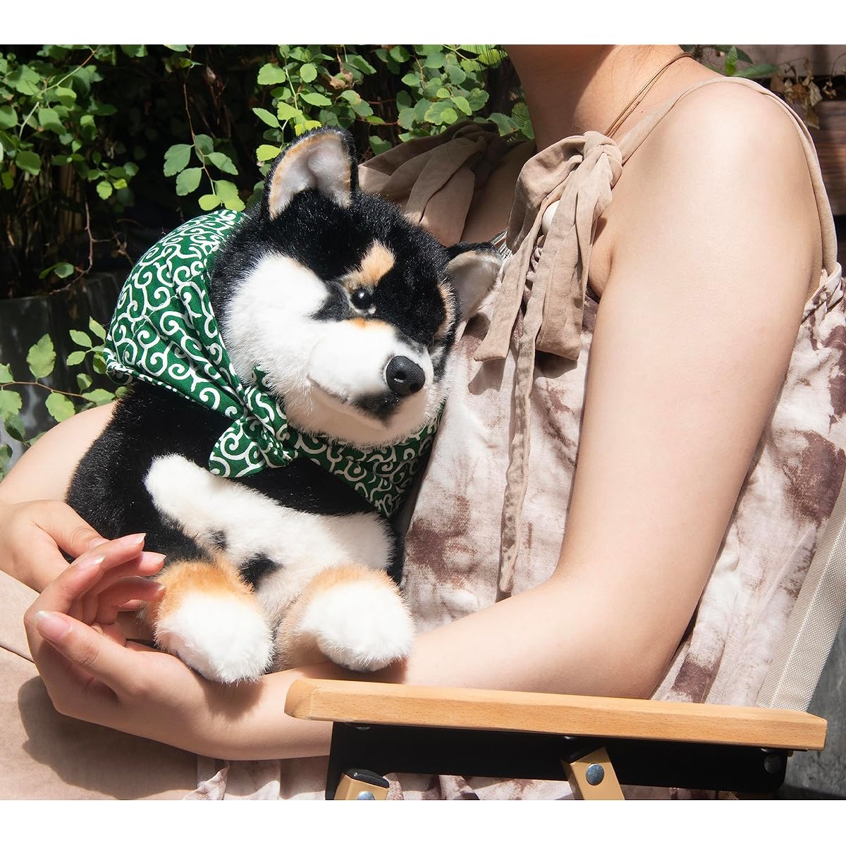 Chongker Shiba Inu Stuffed Toy Realistic, Gentle Touch, Cute, Soft and Soothing Akita Inu Stuffed Toy, Purely Handmade, Stuffed Toy Dog, Birthday Anniversary Gift for Dog Lovers, Mothers, Children and the Elderly (Kuro Shiba)
