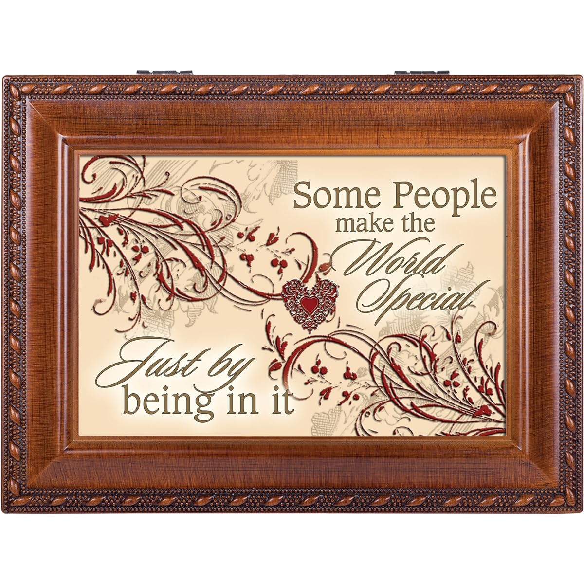 Cottage Garden Music Box – Some People Make Plays Wonderful World With Wood Grain Finish
