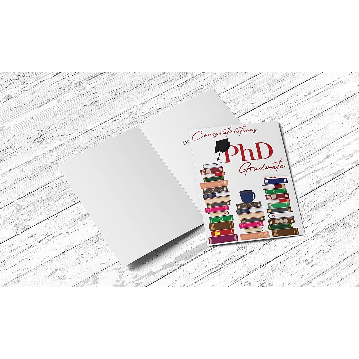 Red Door Inspirations Graduation Card - MBA and PhD Graduation Card with Single Card and Envelope (PhD Graduate)