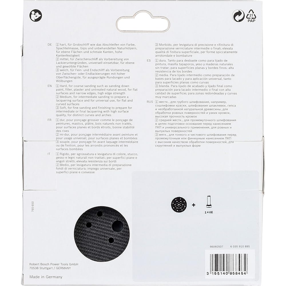 BOSCH 150mmφ multi-hole pad (soft) 2608601568