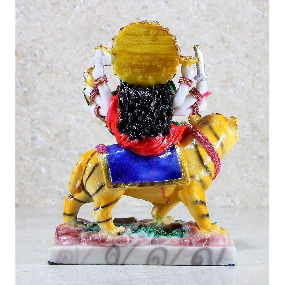 eSplanade Maa Durga Matarani Deity Statue Murti Moti Home Mandir (25.4cm/10inch) Durga Maa Matarani Mata Sherawali