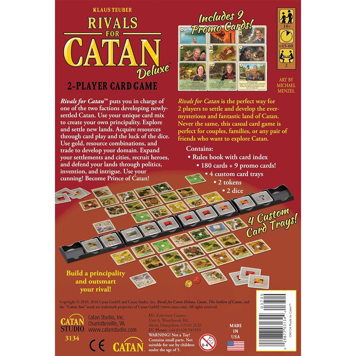 CATAN Studio Rivals for CATAN Card Game Deluxe Edition | Civilization Building Strategy Game | Family Game for Adults and Kids | Ages 10+ | 2 Players | Average Play Time 45-60 Minutes | Made by CATAN Studio