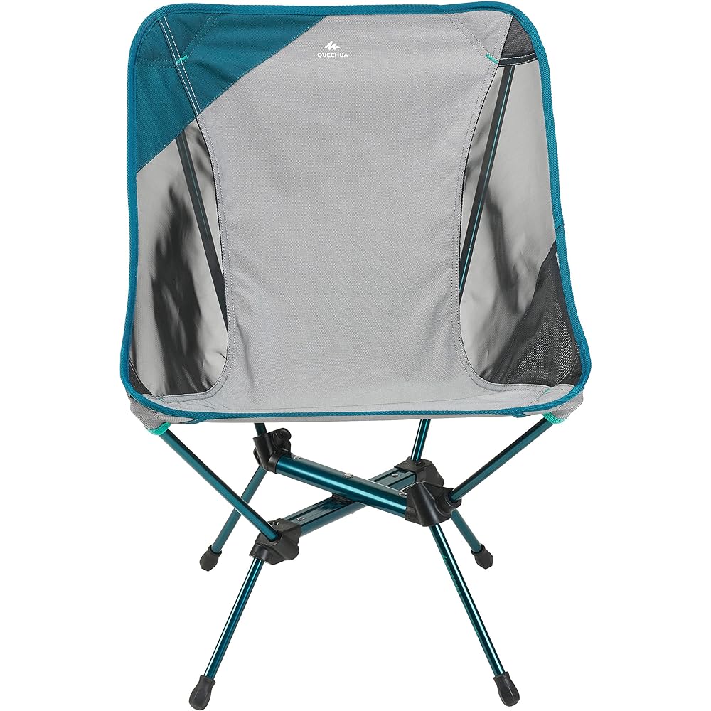 Quechua Decathlon Outdoor Camping Foldable Low Chair Compact Easy to Assemble Easy to Carry Nylon Blue MH500 Load Capacity 110kg