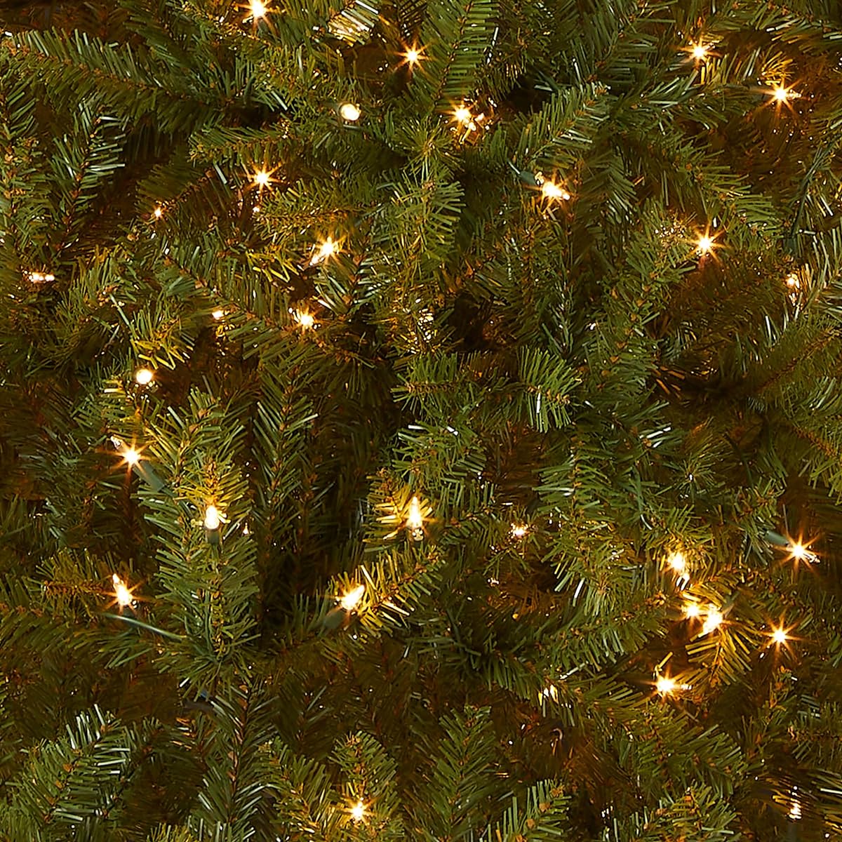 National Tree Company Pre-Lit Artificial Full Christmas Tree Green Dunhill Fir with White Lights and Stand 6.5 Feet