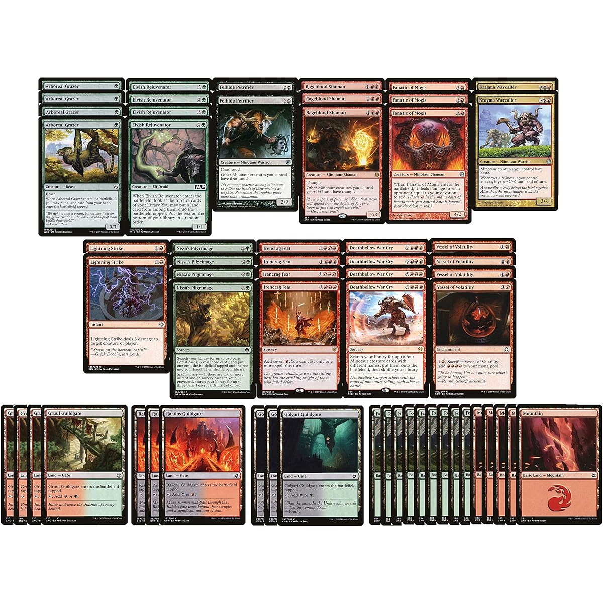 Elite Minotaur Combo Deck Red Black Green Extremely Powerful Modern & Pioneer Legal Custom Built Magic the Gathering MTG 60 Cards