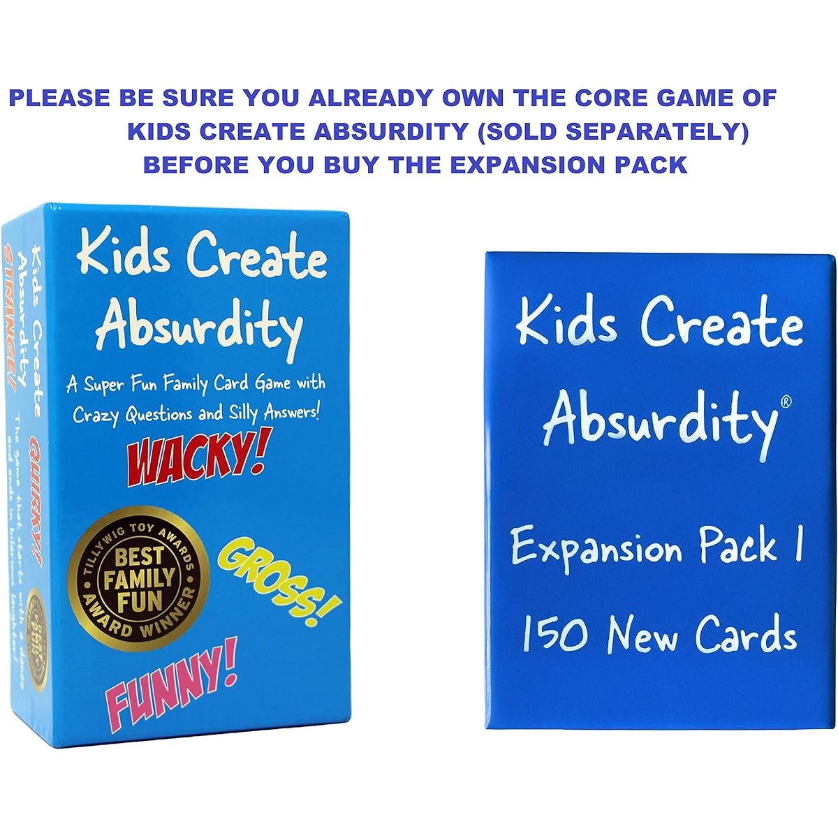 Kids Create Absurdity Expansion Pack – 150 new cards (core game sold separately) for even more fun playing with friends and family