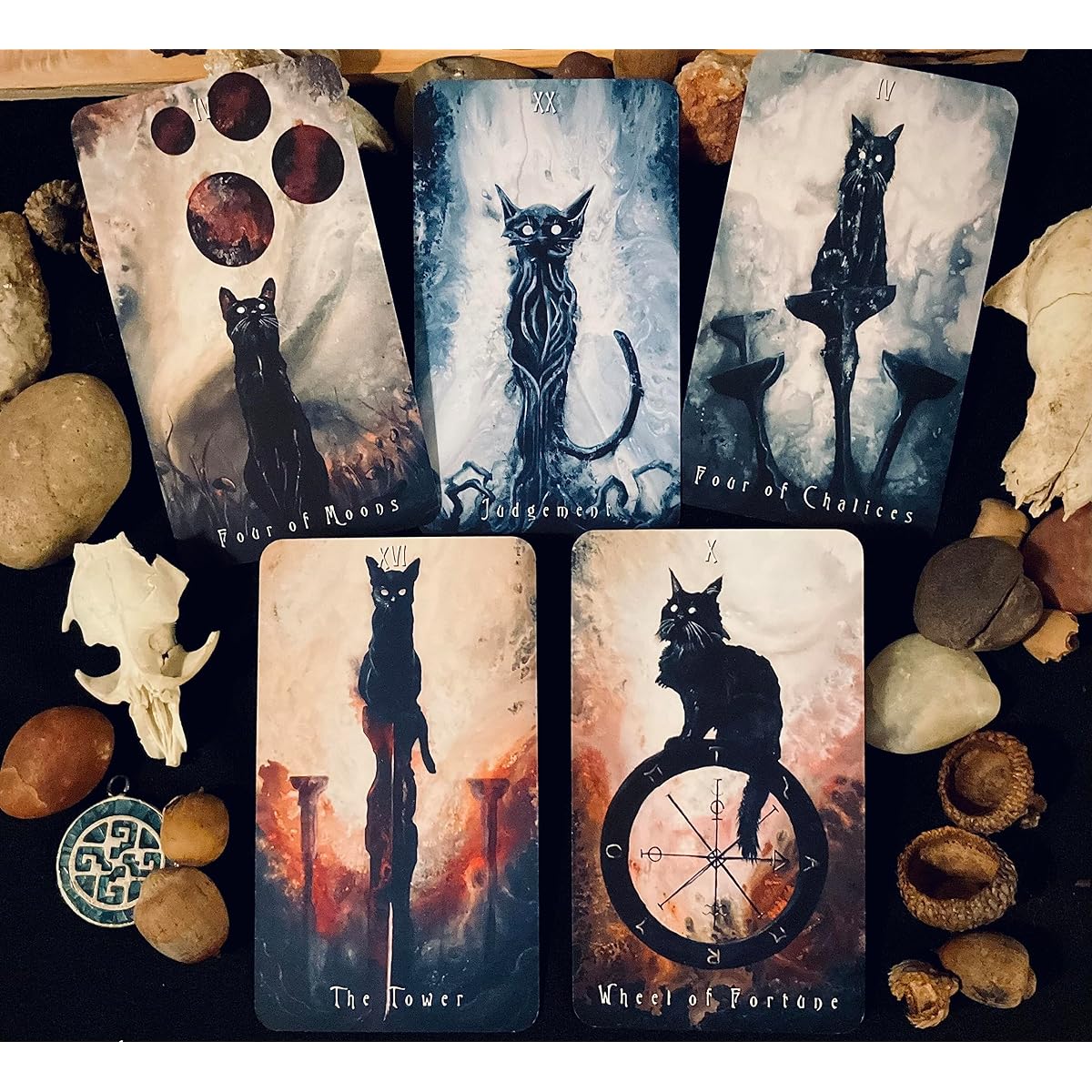 Shadow Art Finds Ghost Cat Tarot Deck