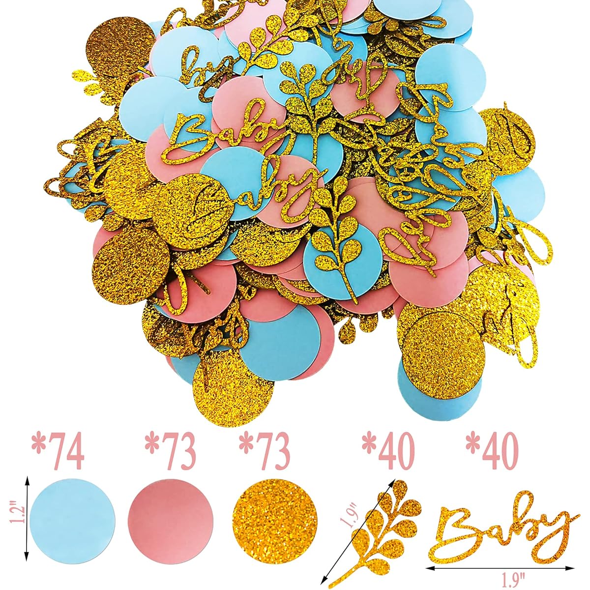 Greenery Baby Shower Confetti Decorations - Sage Green Table Scatter Confetti
