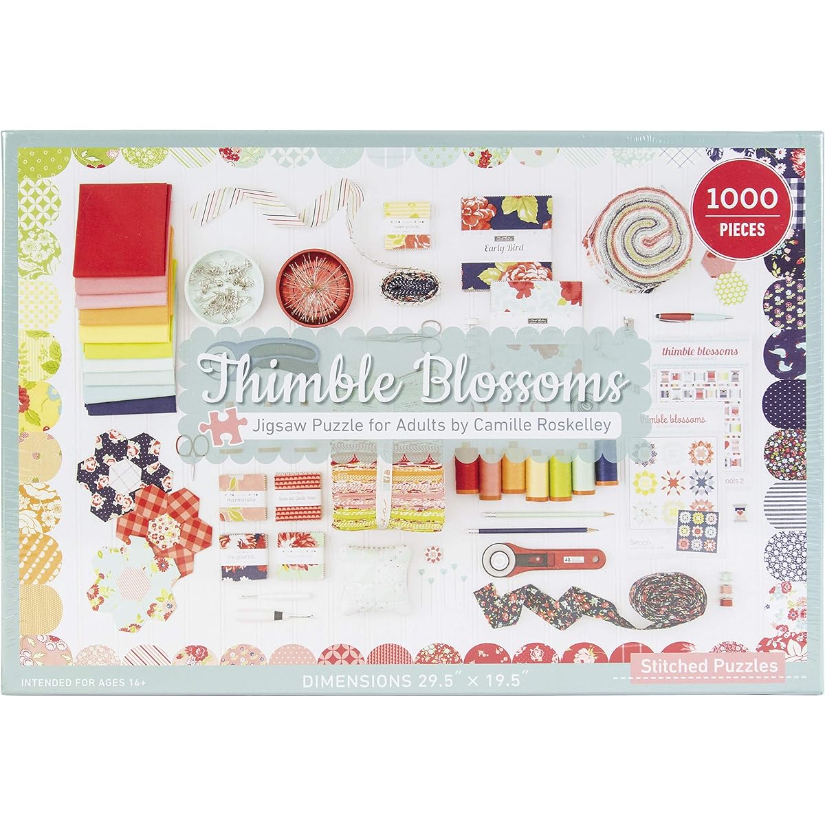 C&T Publishing Jigsaw Puzzle 1000 Piece Thimble Blossom