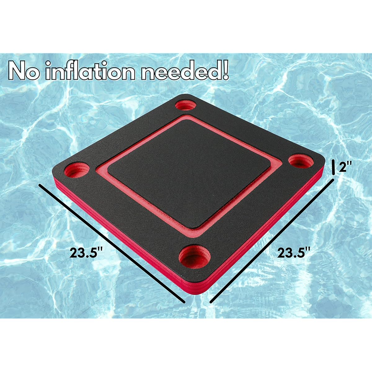 Bowhead Whale Red & Black Floating Game or Card Table Tray Pool or Beach Party Float for Lounge