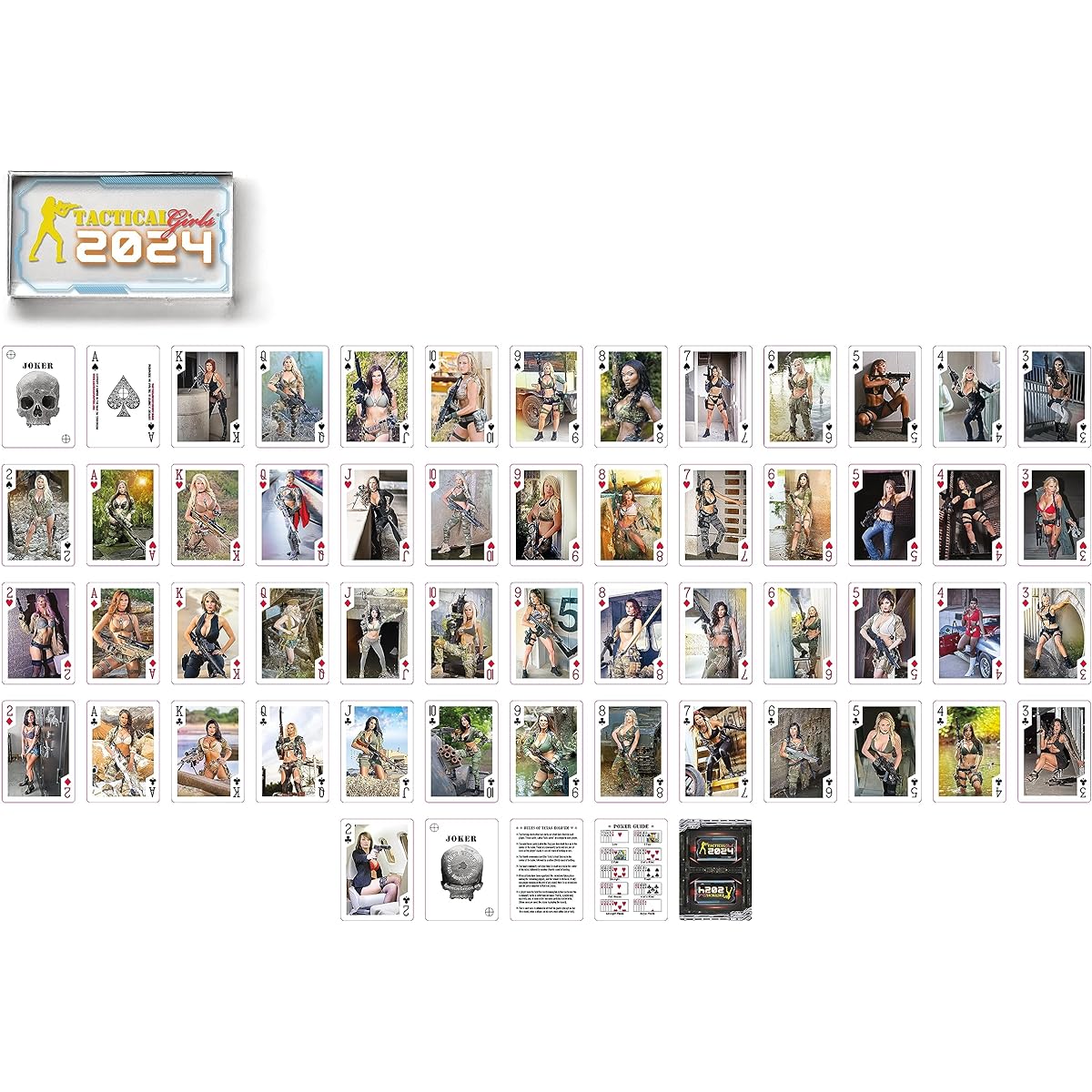 Tactical Girls 2024 Calendar Playing Cards 13 Cards 2024 Edition