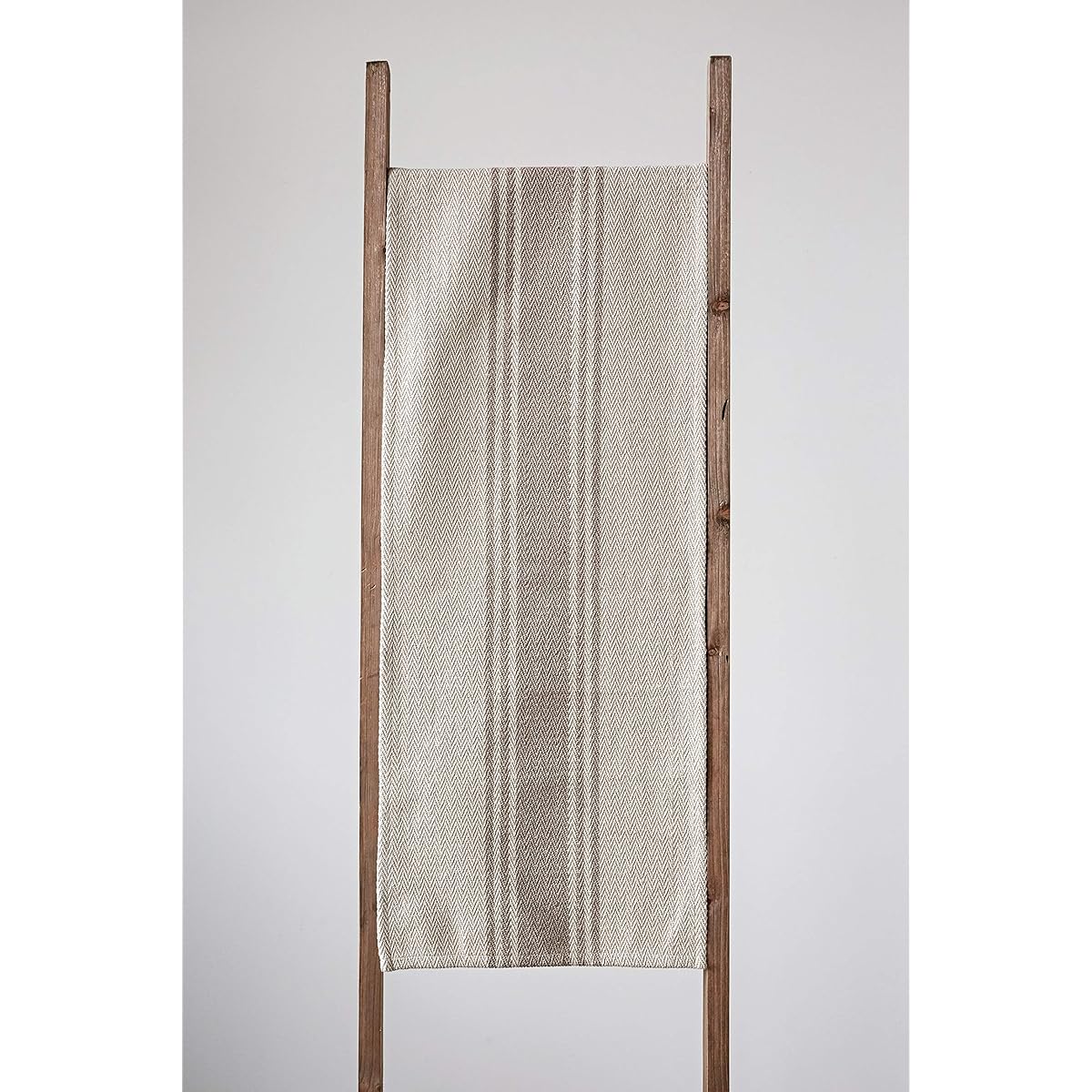 Creative Co-Op Canvas Table Runner Khaki Stripe