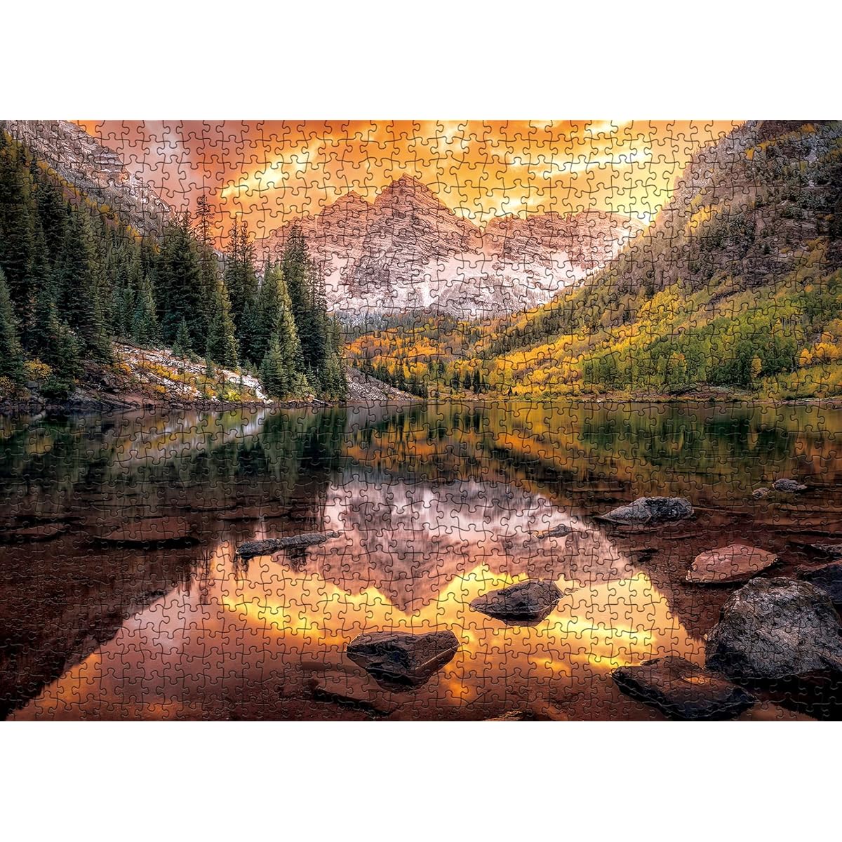 Nature Puzzle for Adults 1000 Pieces Mountain Landscape Puzzle Landscape Maroon Lake Jigsaw Puzzle Landscape Landscape Landscape