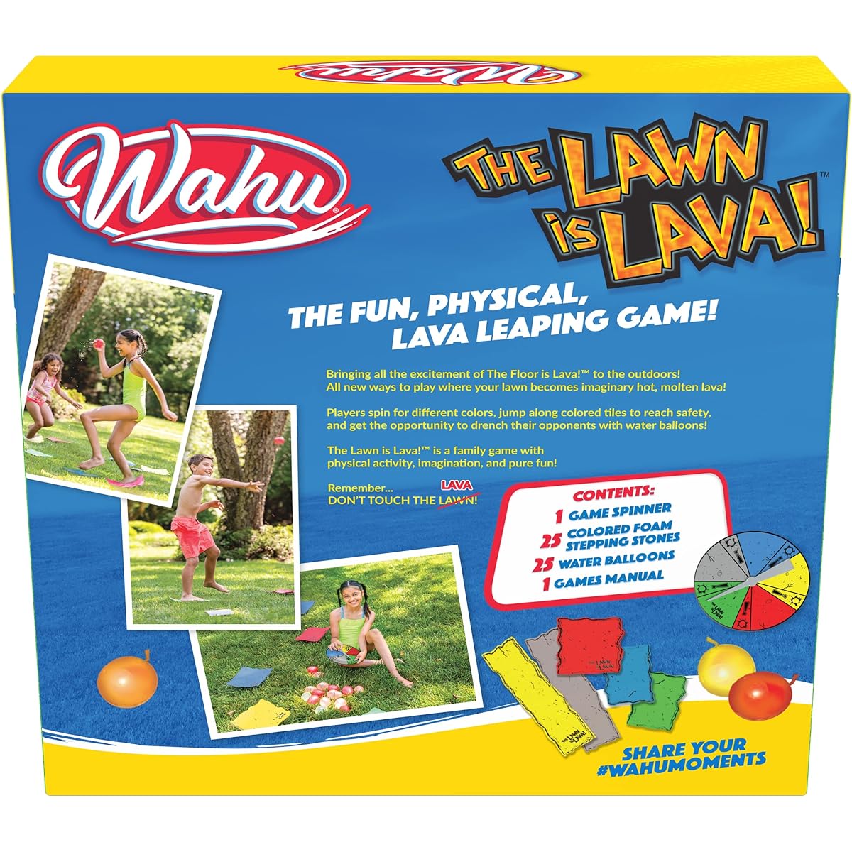WAHU The Lawn is Lava Outdoor Water Game with 25 Water Balloons for ages 5 and up