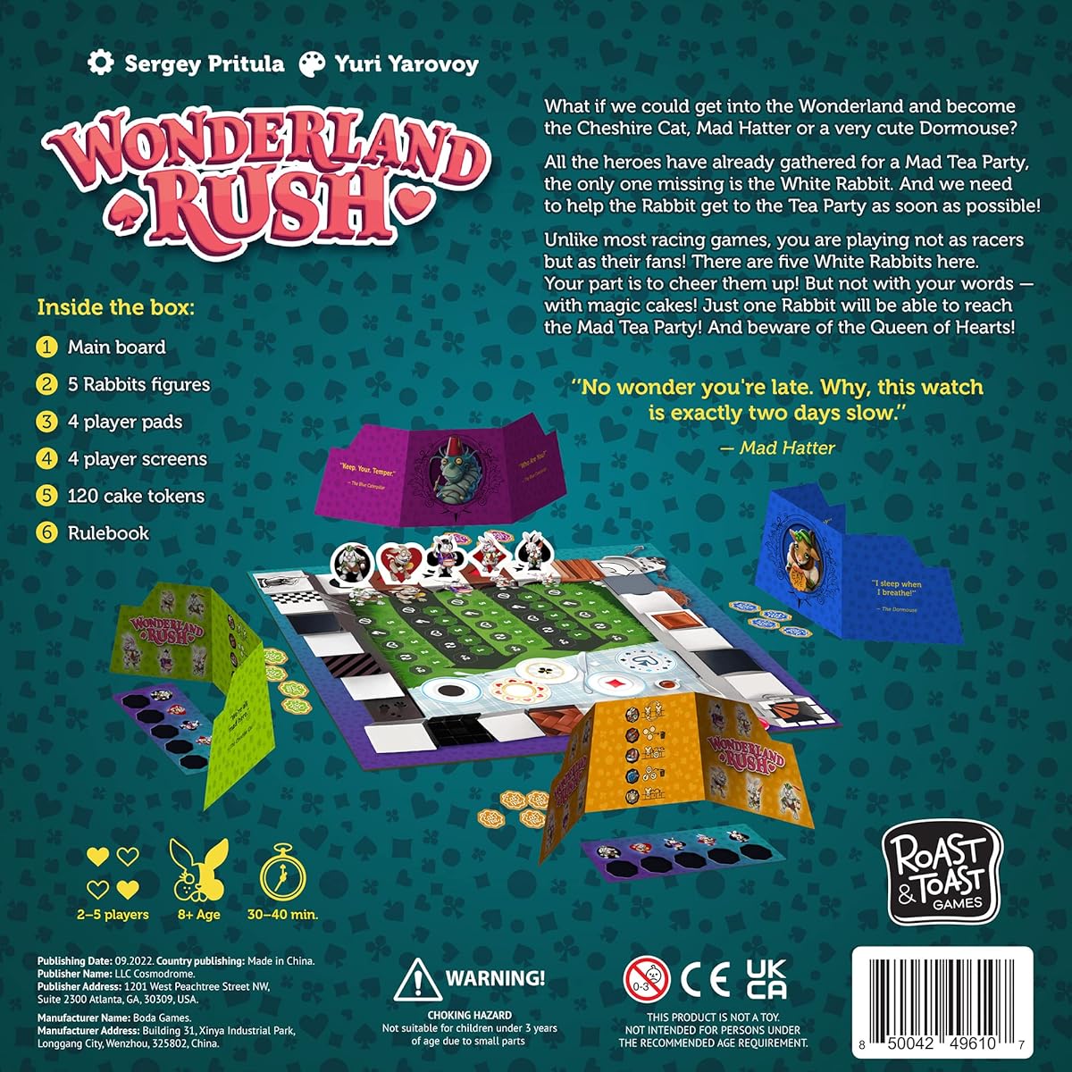 Wonderland Rush | Family Board Game | Board Game for Adults and Kids | Adventure Board Game | Ages 8 and up | For 2-4 players | Average play time 30 minutes