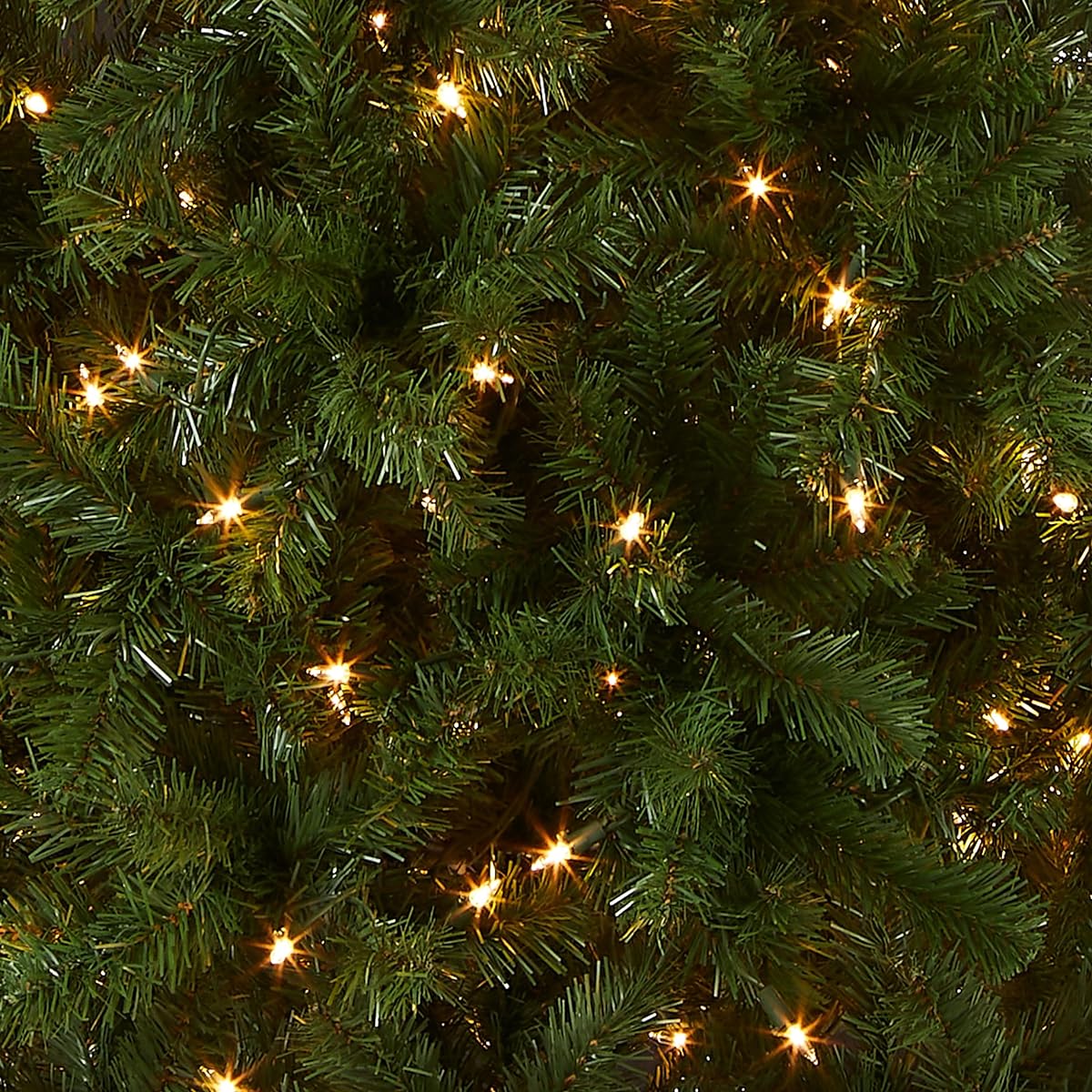 National Tree Company Luminous Artificial Christmas Tree with Pre-Stringed White Lights and Stand - North Valley Spruce Pencil Slim - 9 ft