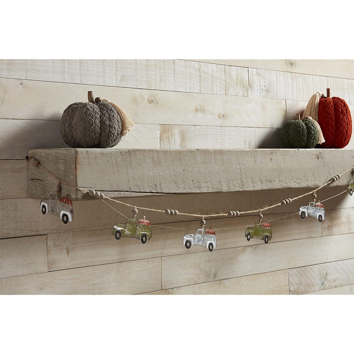 Mud Pie, Truck, Pumpkin, Harvest Tin Garland 60 inches