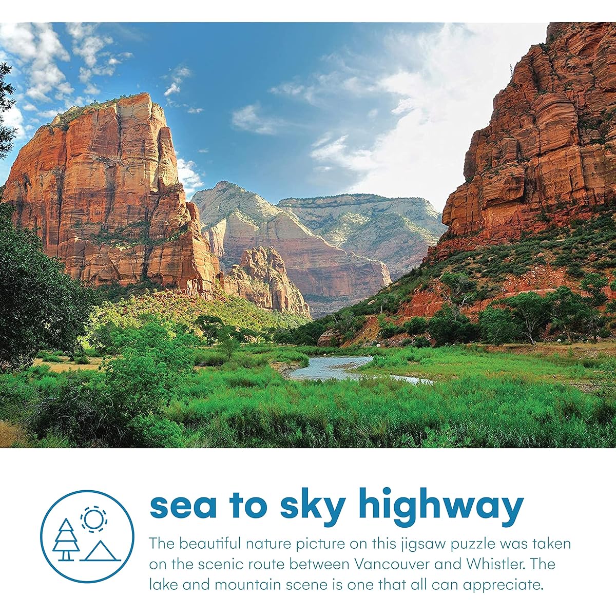 Enovoe Puzzle for Adults 1,000 Pieces - Zion National Park - Challenging and Educational Masterpiece Puzzle for Kids - Large 27" x 20" - Premium Jigsaw Puzzle 1000 Pieces for Adults