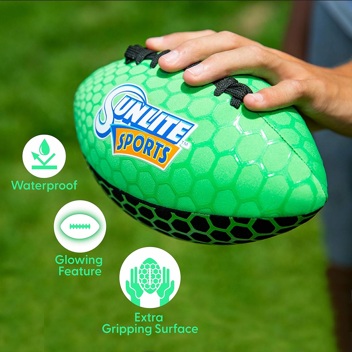 Sunlite Sports Waterproof Football Outdoor Play Pool Beach Lake Park Water Toys for Kids Teens Adults Family Fun