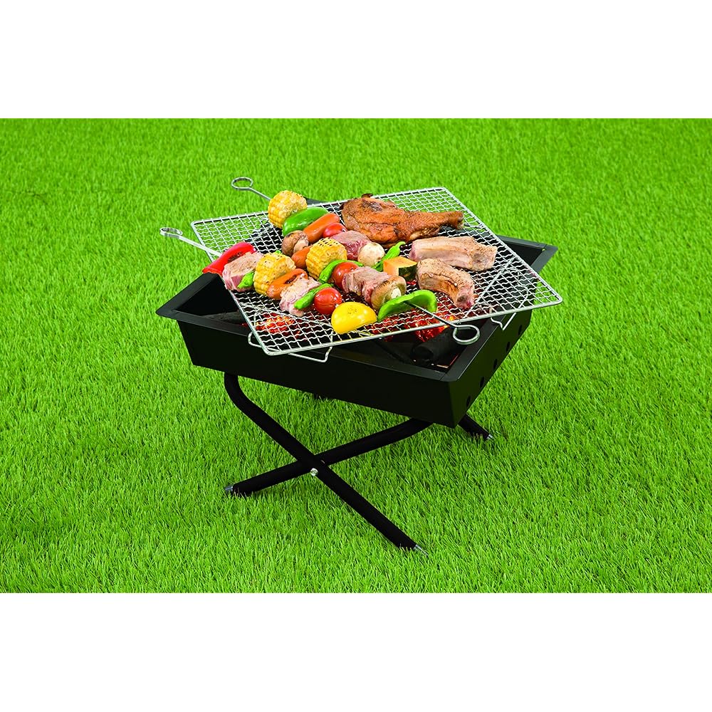 Whole Earth Outdoor Camping Bonfire Stand Multipurpose Grill Set FIRE STAND WE23DF77 Black One Size