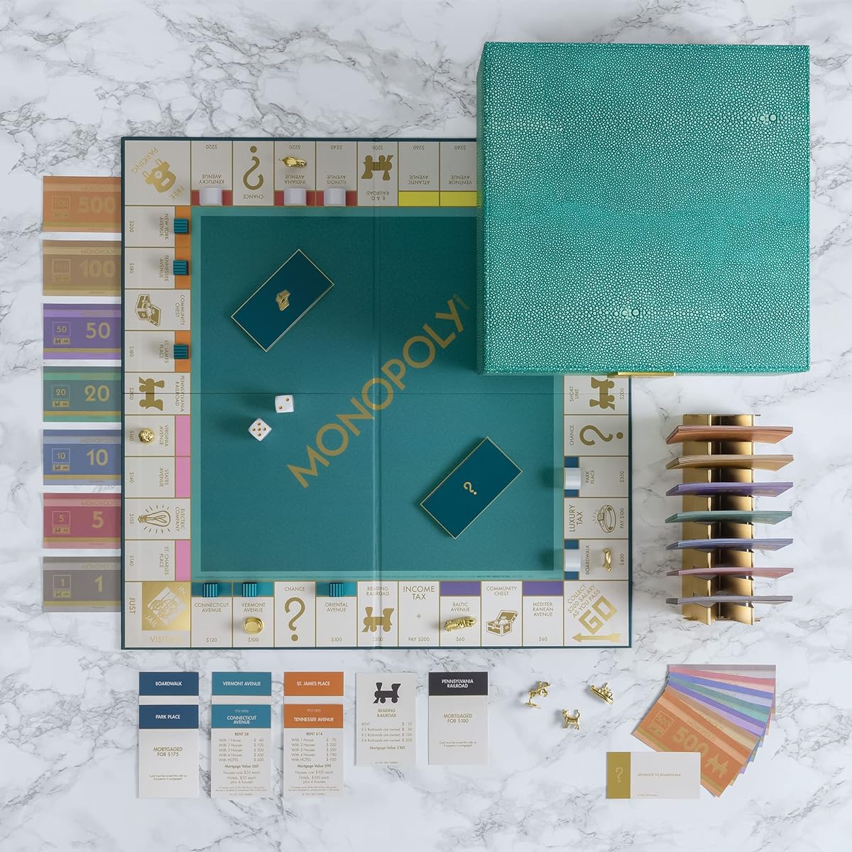 WS Game Company Monopoly Del Mar Shagreen Edition