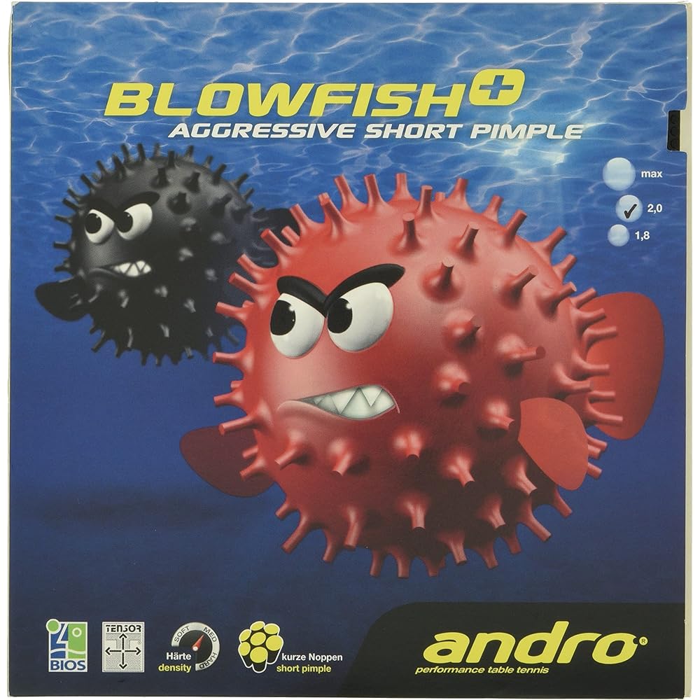 andro table tennis tension system table soft rubber blowfish plus 112265
