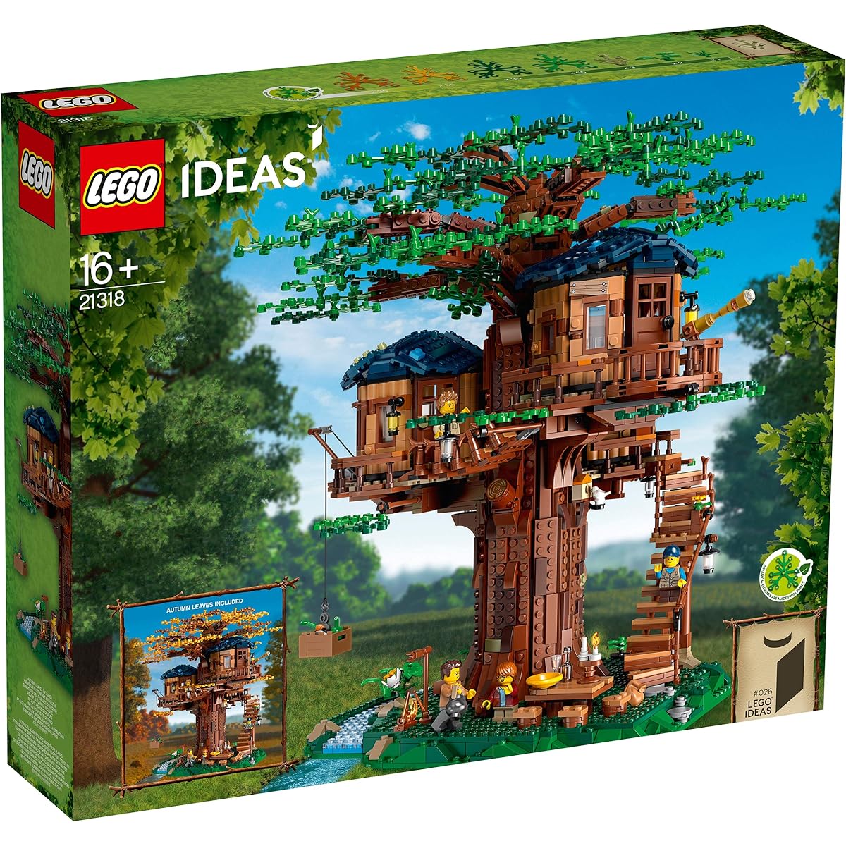 LEGO Ideas 21318 Tree House Playset Building Kit (3,036 Pieces) Collector's Display Set Birthday Family Christmas Holiday Toys for Adults & Kids - Drawstring Bag