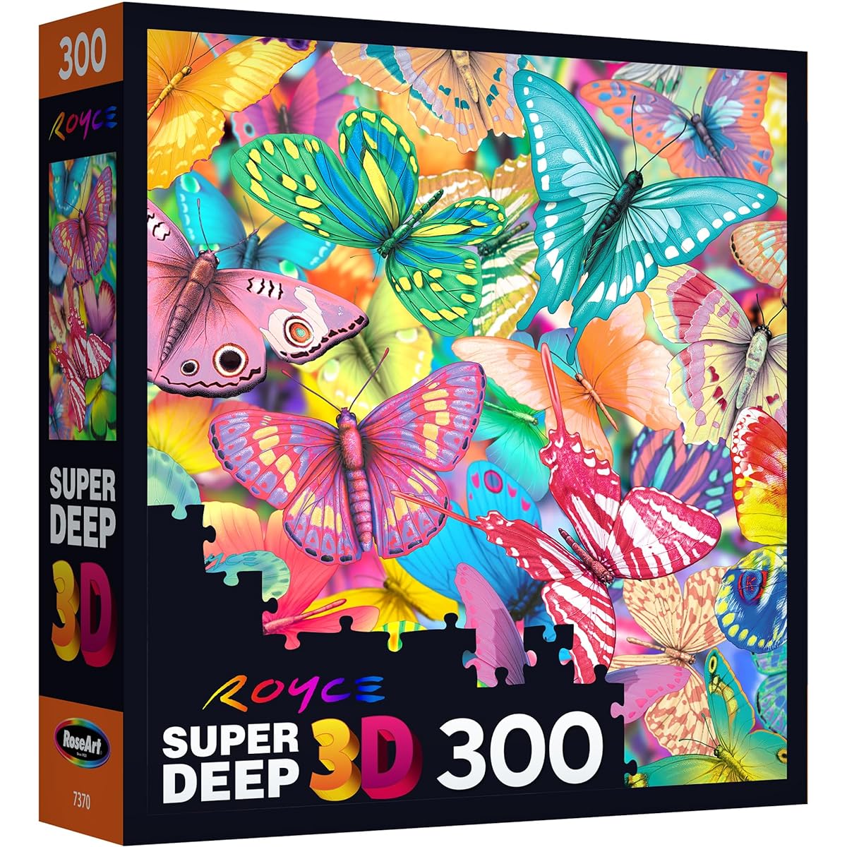RoseArt Super Deep 3D 300 Piece Jigsaw Puzzle Butterfly Magic