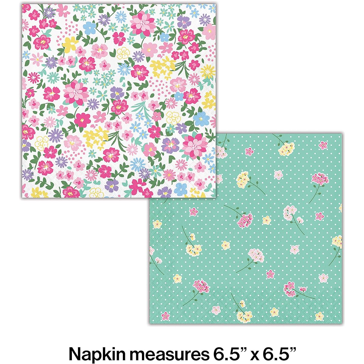 Floral Tea Party Napkins - 48 pieces