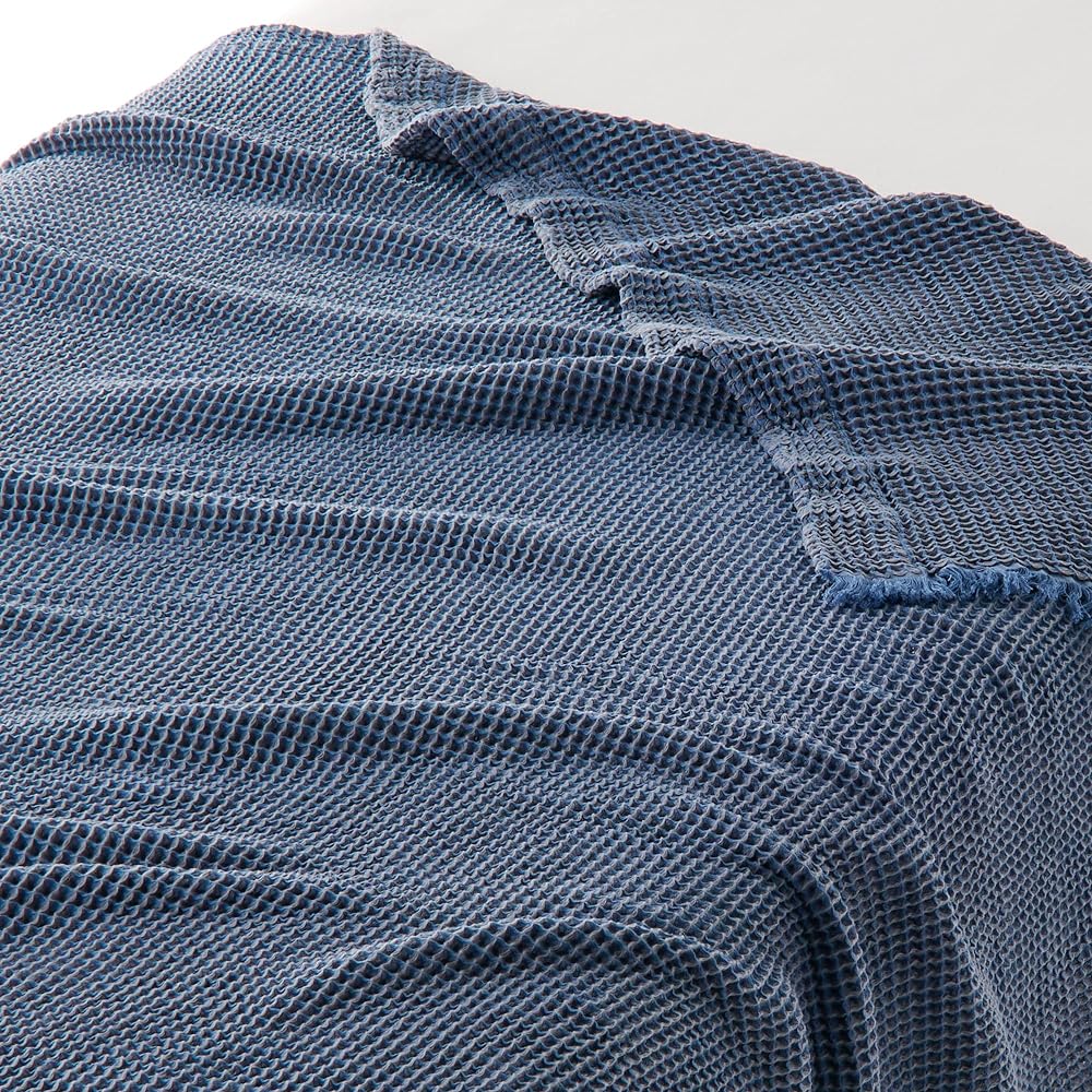 MUJI Waffle Woven Blanket Gray Double Size 180 x 200cm 12864547