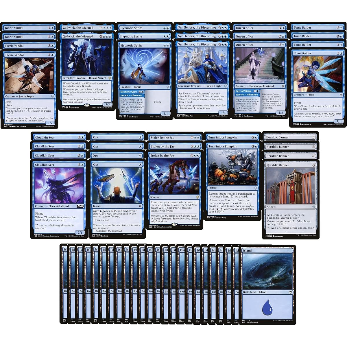 Blue Flying Creature Deck - Powerful - Modern Legal - Custom Built - Magic The Gathering - MTG - 60 Card