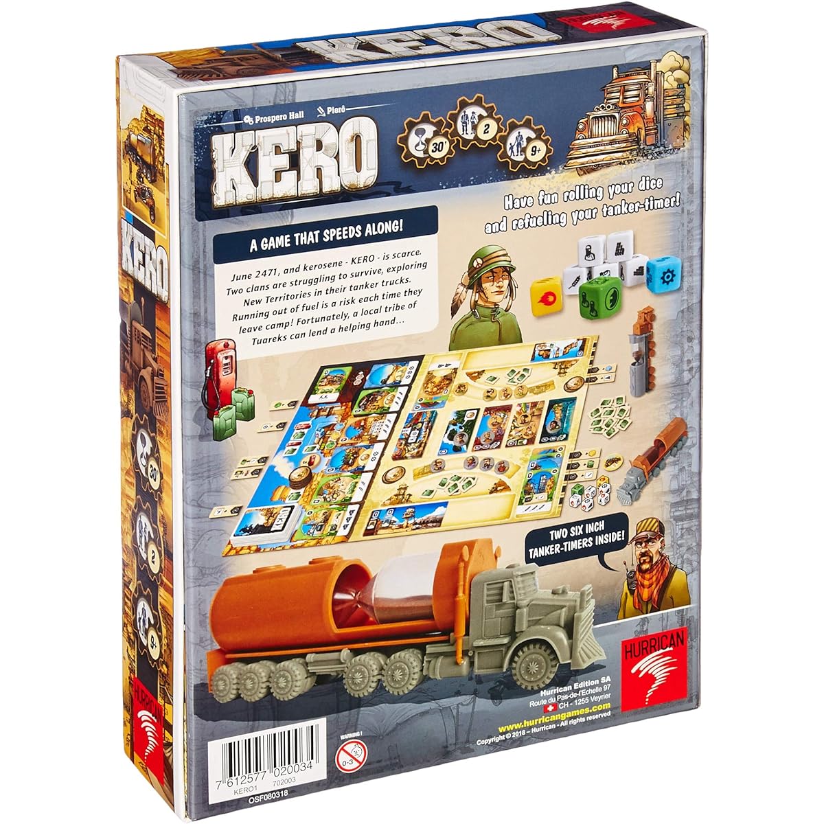 Hurrican Kero Board Game | Apocalyptic Survival Game | Strategy Game for Adults and Kids | Ages 8+ | 2 Players | Average Play Time 30 Minutes | Manufactured