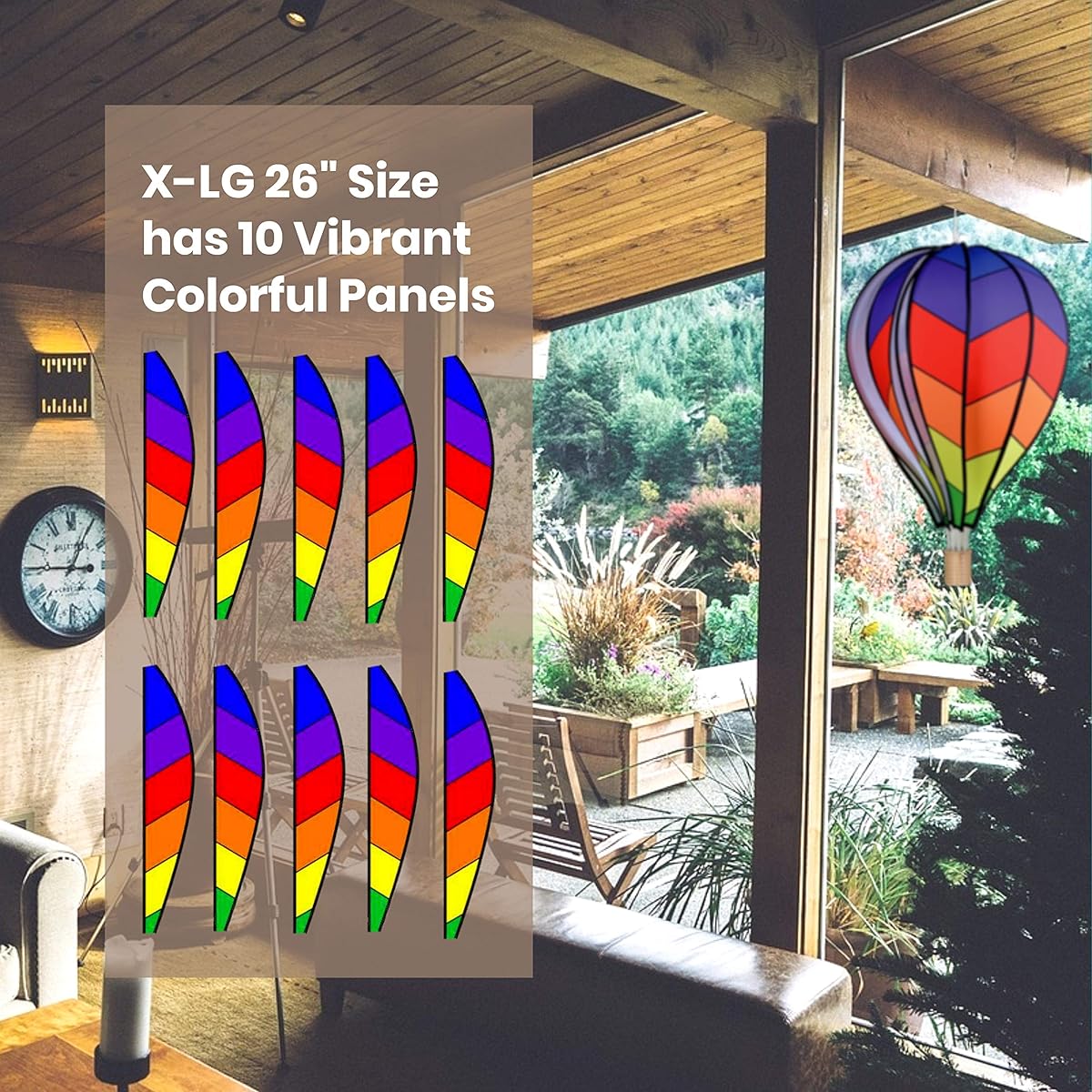 26 in. Hot Air Balloon – Chevron Rainbow
