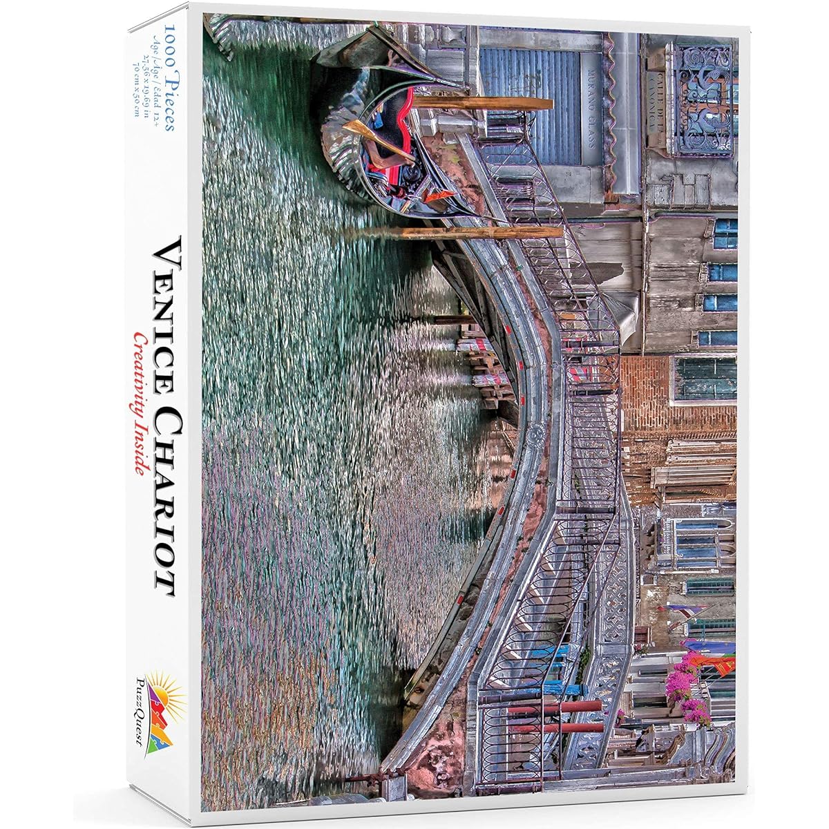 PuzzQuest Venice Chariot Fine Art Gondola Jigsaw Puzzle 1000 Piece for Adults and Teens