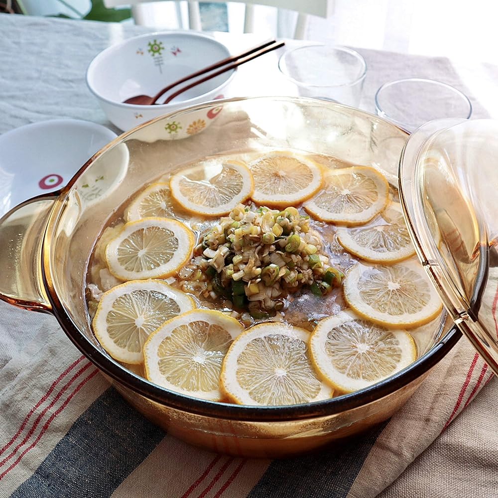 PEARL METAL VISIONS Tabletop pot 24cm Heat-resistant glass Microwave safe Oven safe Dishwasher safe CP-8721