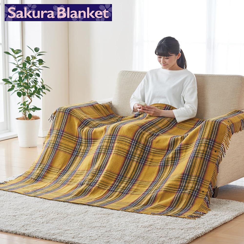 Sakura Blanket (Sakura Blanket) Large Size 170 x 130cm Made in Japan Washable Hot Throwket SAKURA39-TK1(K) Car Key
