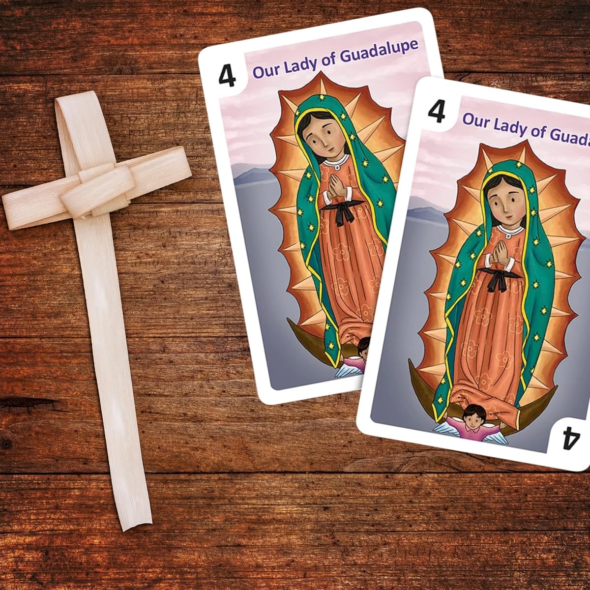 Catholic Saints Miniature Go Fish Matching Card Set, Sunday School Church Classroom Teaching Tools and Supplies, Fun Devotional Gifts for Catholics, 54 Cards
