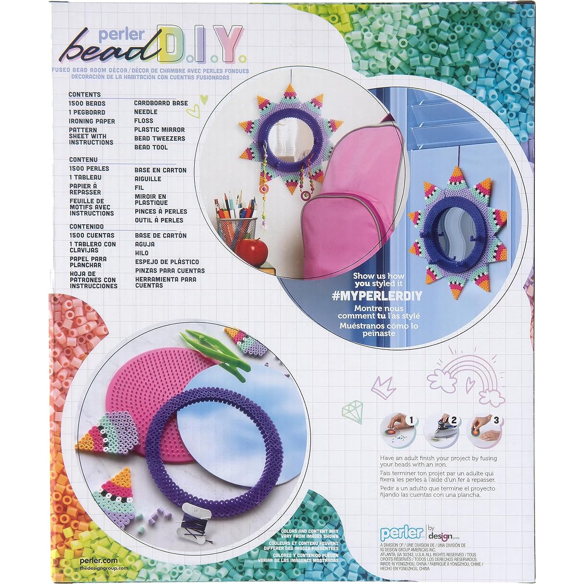 Perler DIY Jewelry Bead Craft Kit, Multicolor, 1509 Pieces