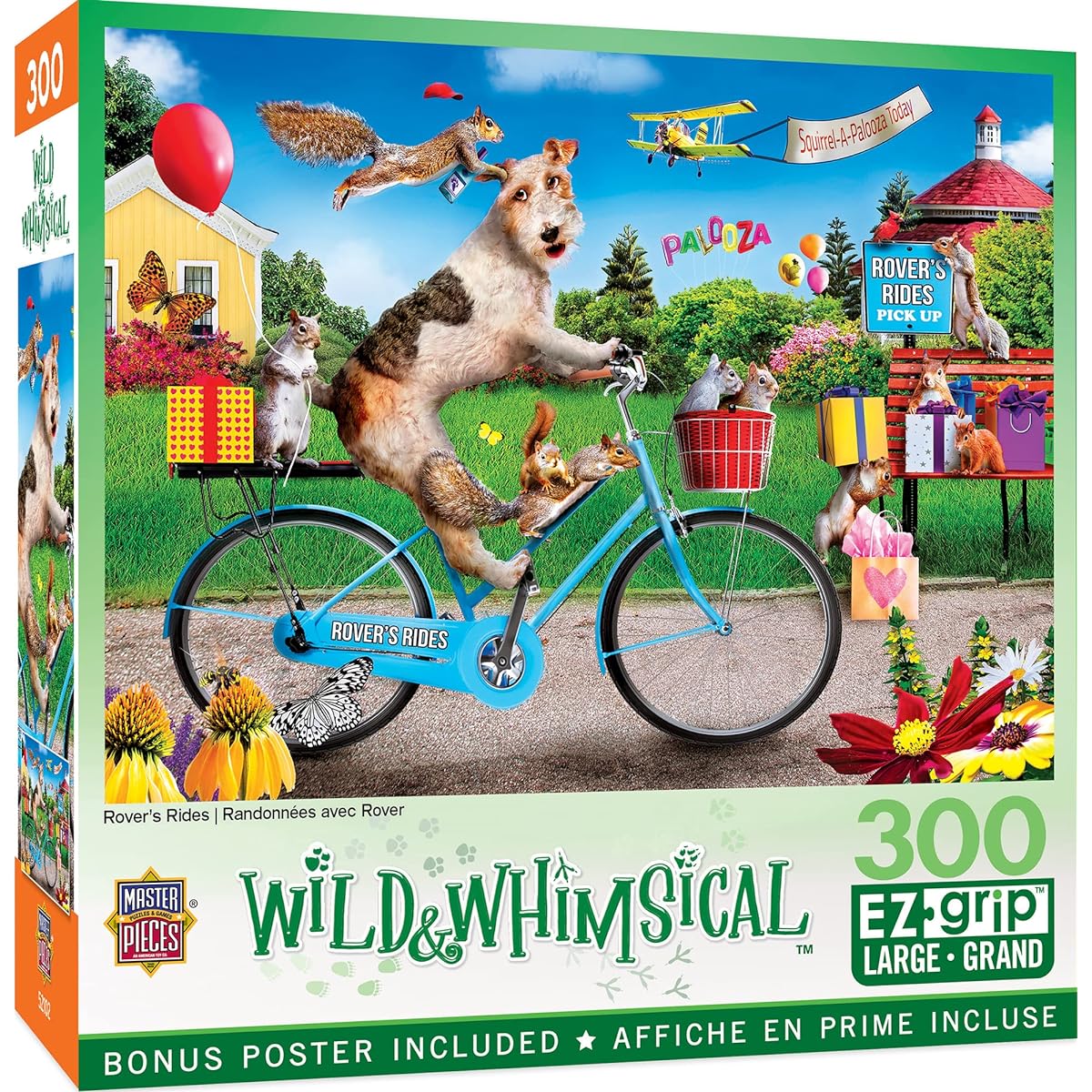 MasterPieces 300 Piece EZ Grip Jigsaw Puzzle for Adults, Families and Kids - Rovers Rides - 18" x 24"