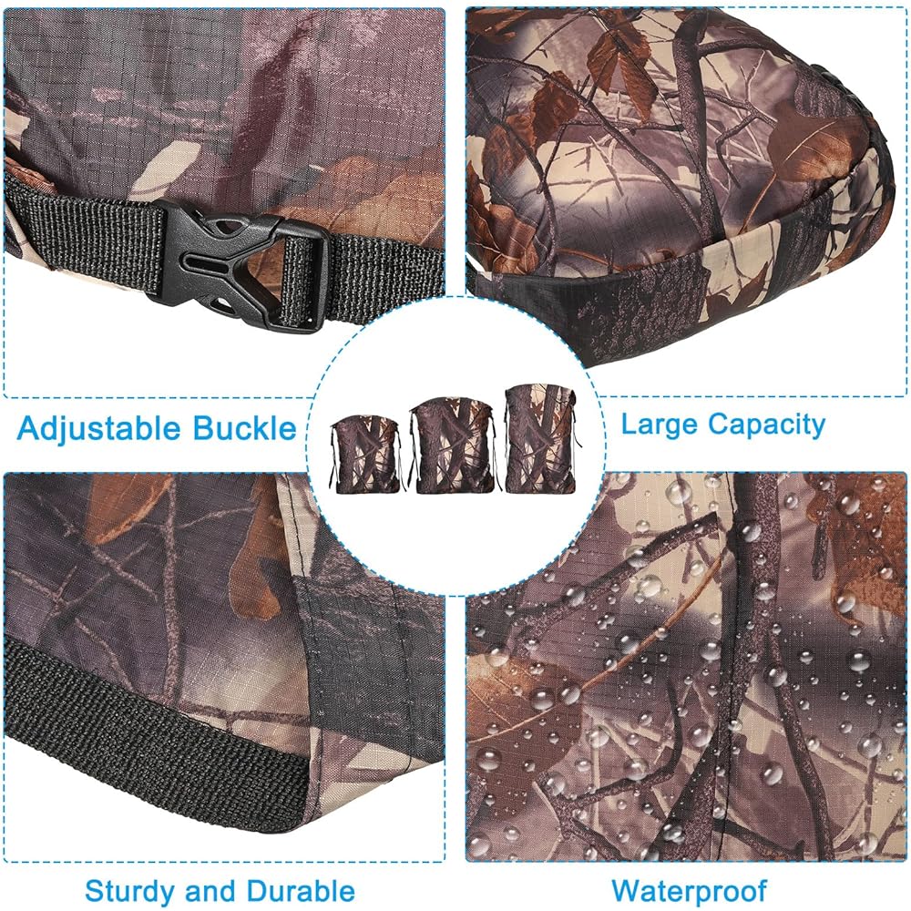 PATIKIL CCTV01 Compression Storage Bag Set of 3 S/M/L Size Waterproof Sleeping Bag Storage Bag Portable Compression Bag for Backpacking and Camping Camouflage Pattern