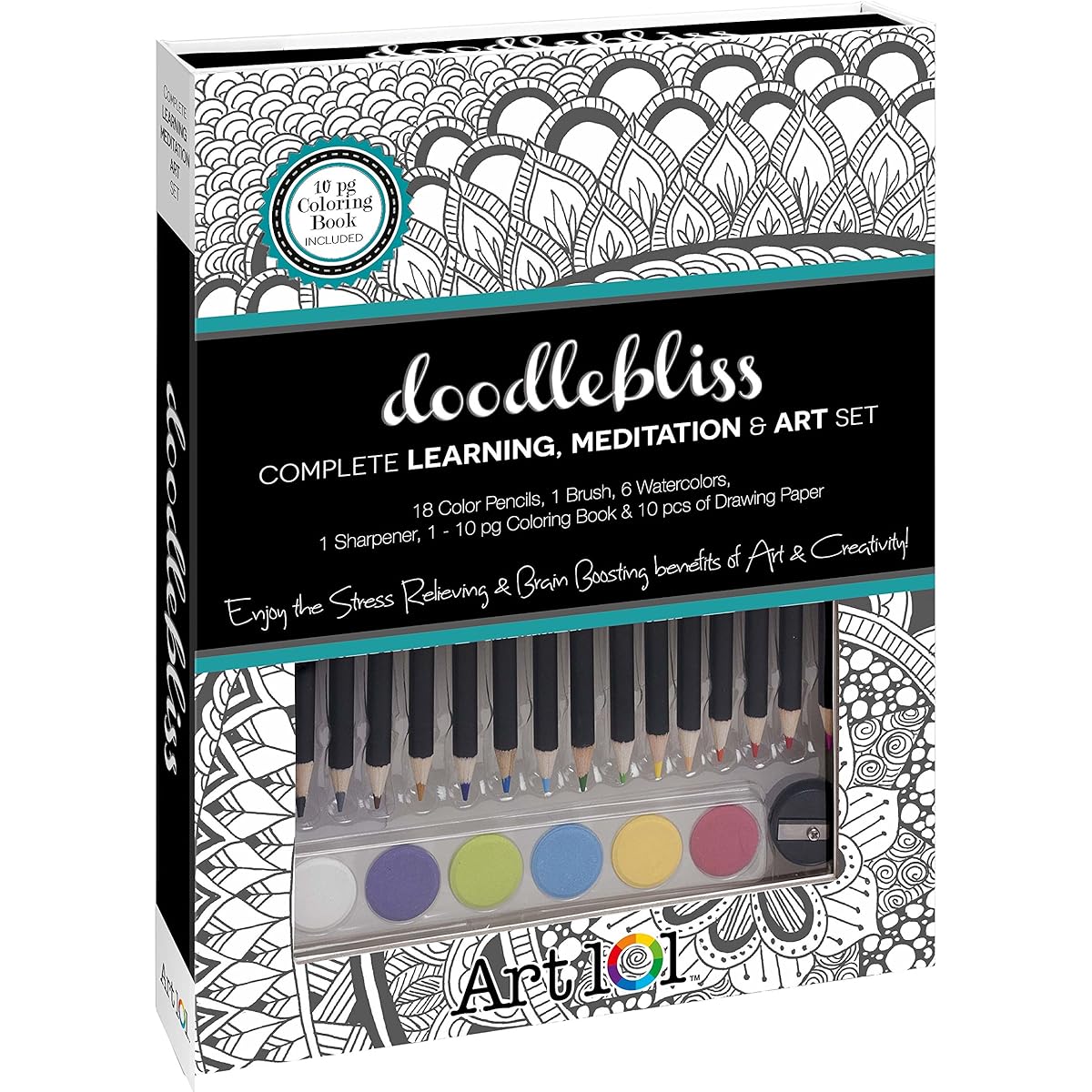 Art 101 USA Doodlebliss Window Book Box (42 Pieces)