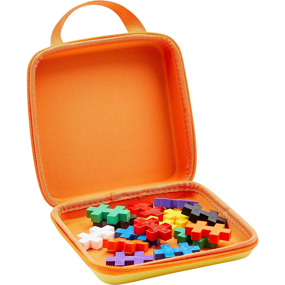 PLUS PLUS Big - Travel Case with 15 Big Pieces - Construction Stem/Steam Toy Interlocking Large Puzzle Blocks for Toddlers and Preschoolers