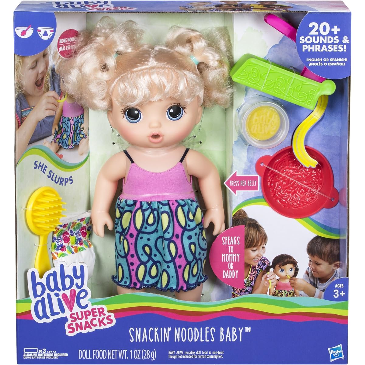 Baby Alive Super Snacks Snackin' Noodles Baby (Blonde)