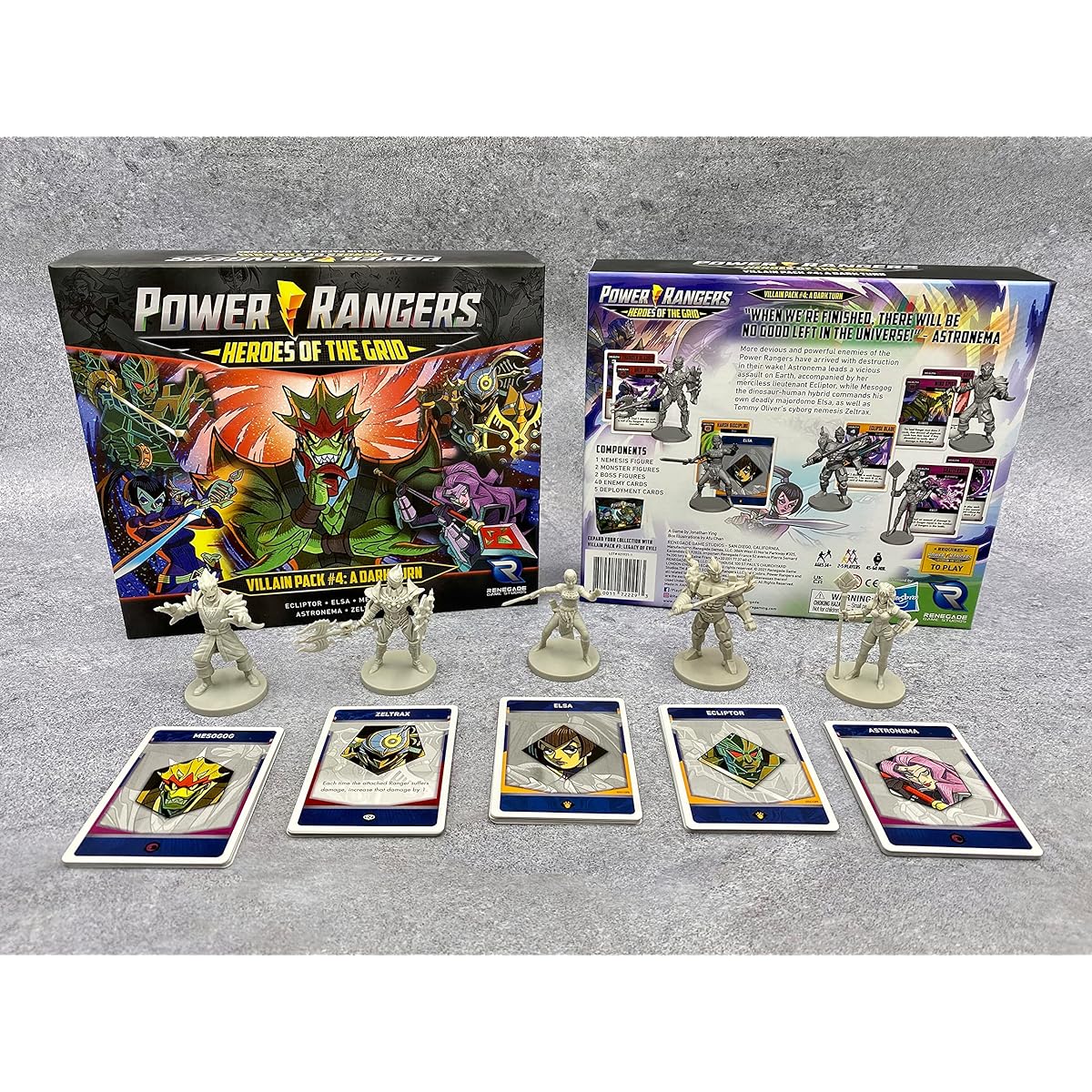 Renegade Game Studios Power Rangers Heroes of the Grid Villain Pack #4 Serves 2-5 players 45-60 minutes Ages 14 and up