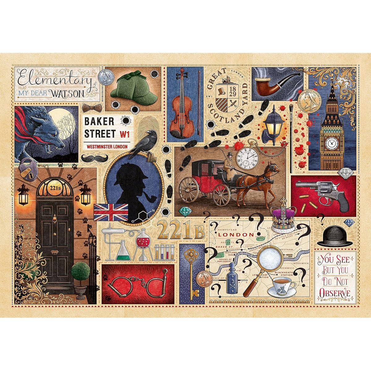 Book Club:Sherlock Holmes Jigsaw Puzzle, 1000 Piece